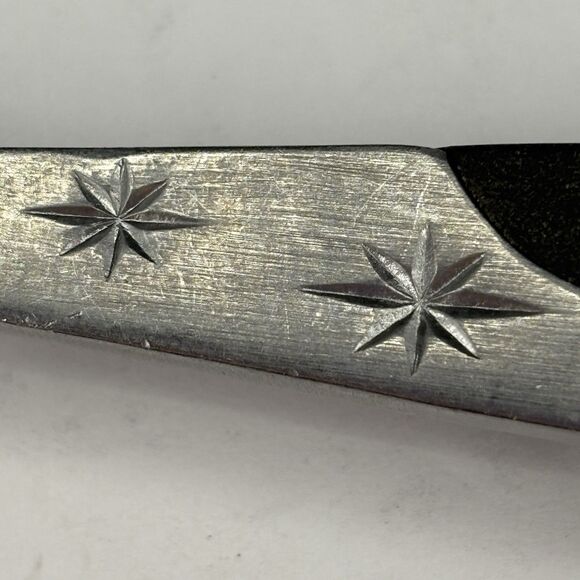 Vintage Mar-Crest Ebony Elegance (Stainless) Atomic Starburst Japan Serving Fork - Picture 9 of 16